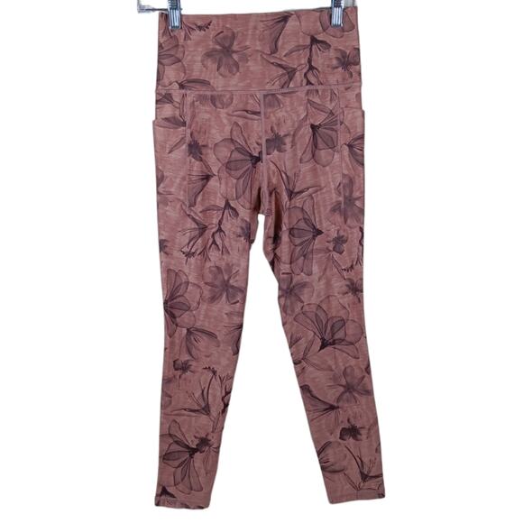 Athleta Pants - Athleta Salutation Stash Pocket II Print 7/8 Leggings size Small